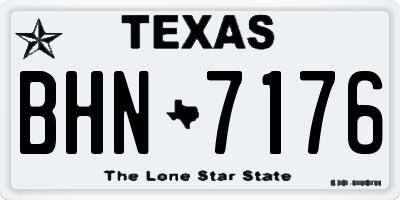 TX license plate BHN7176