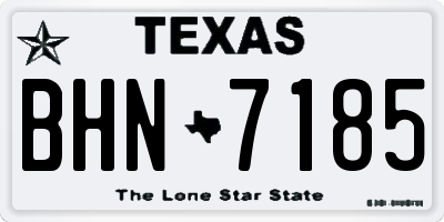 TX license plate BHN7185