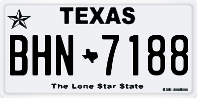 TX license plate BHN7188