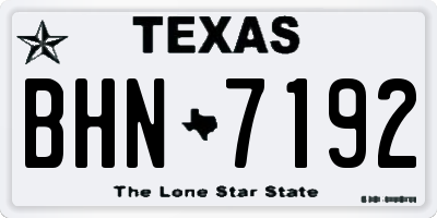 TX license plate BHN7192