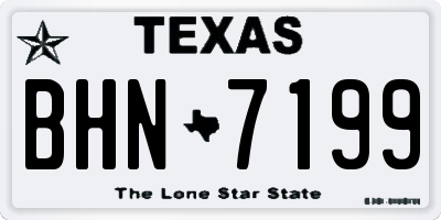 TX license plate BHN7199
