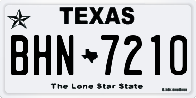TX license plate BHN7210