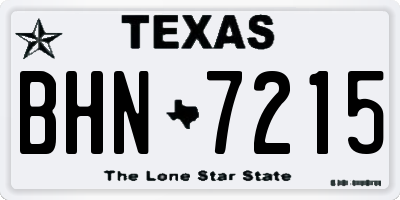 TX license plate BHN7215