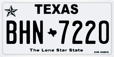 TX license plate BHN7220