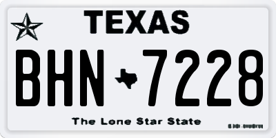 TX license plate BHN7228