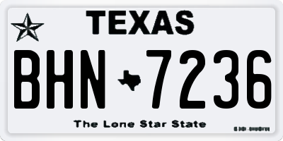 TX license plate BHN7236