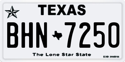 TX license plate BHN7250