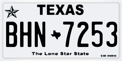 TX license plate BHN7253