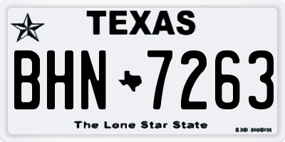 TX license plate BHN7263