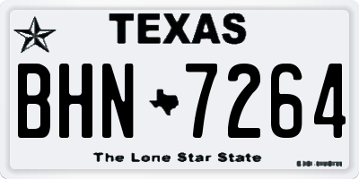 TX license plate BHN7264