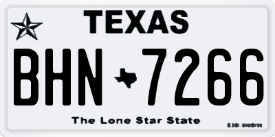 TX license plate BHN7266