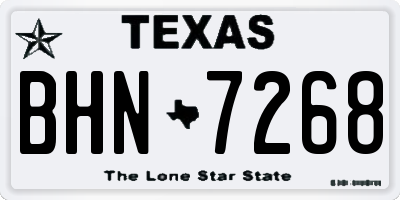 TX license plate BHN7268