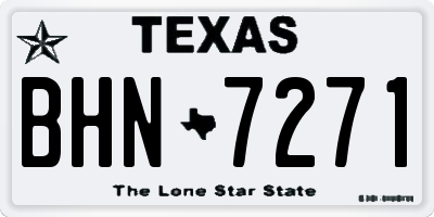 TX license plate BHN7271