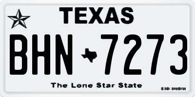 TX license plate BHN7273