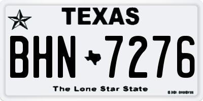 TX license plate BHN7276