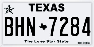 TX license plate BHN7284