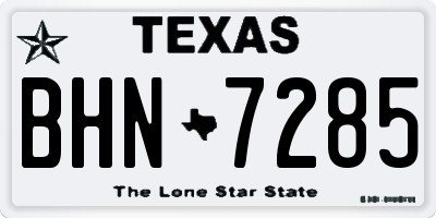 TX license plate BHN7285
