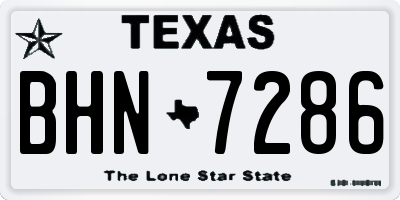 TX license plate BHN7286