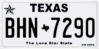 TX license plate BHN7290