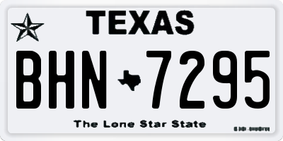 TX license plate BHN7295