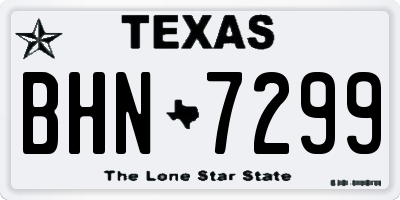 TX license plate BHN7299