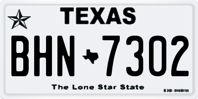 TX license plate BHN7302