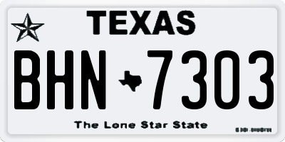 TX license plate BHN7303