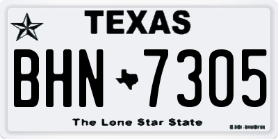 TX license plate BHN7305