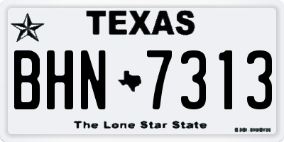 TX license plate BHN7313