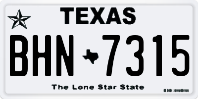 TX license plate BHN7315