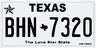 TX license plate BHN7320