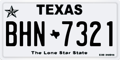 TX license plate BHN7321