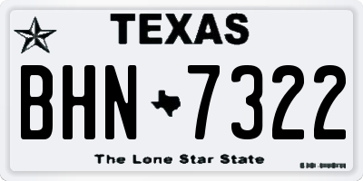 TX license plate BHN7322