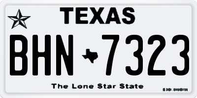 TX license plate BHN7323