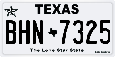 TX license plate BHN7325