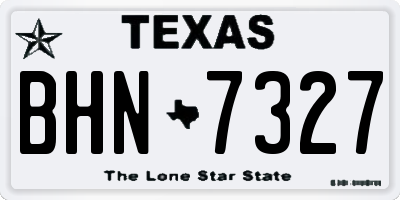 TX license plate BHN7327
