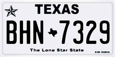 TX license plate BHN7329