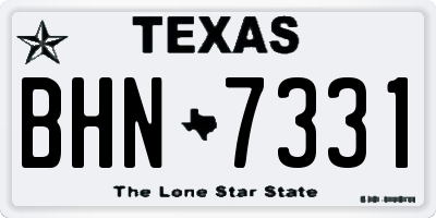TX license plate BHN7331