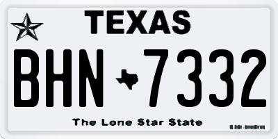 TX license plate BHN7332