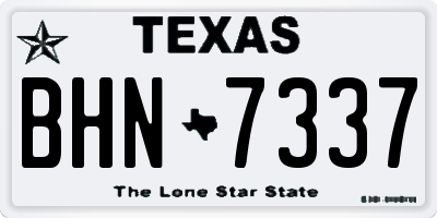 TX license plate BHN7337