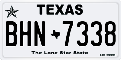 TX license plate BHN7338