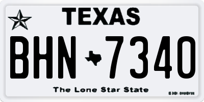 TX license plate BHN7340