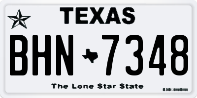 TX license plate BHN7348