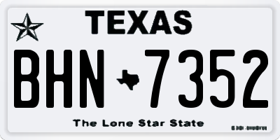 TX license plate BHN7352