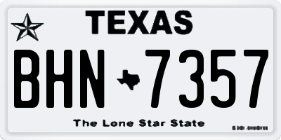 TX license plate BHN7357