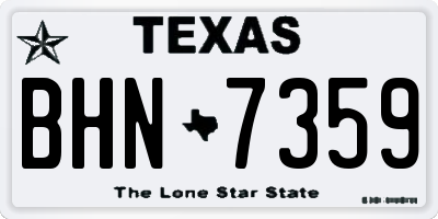 TX license plate BHN7359