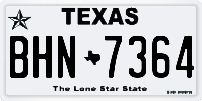 TX license plate BHN7364