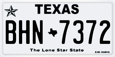 TX license plate BHN7372