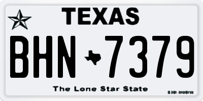 TX license plate BHN7379