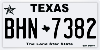 TX license plate BHN7382